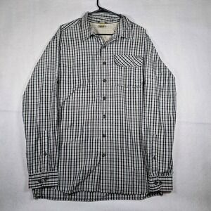 Eddie Bauer Travex Shirt Mens LT Performance Hiking Fishing Vented Plaid Cocona‎